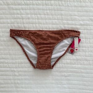 brown polka dot bikini bottom
